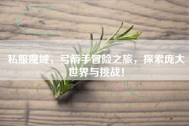 私服魔域，弓箭手冒险之旅，探索庞大世界与挑战！