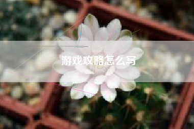 游戏攻略怎么写